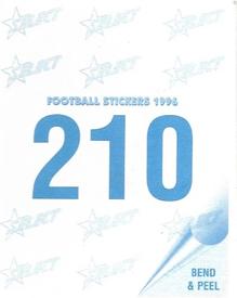 1996 Select AFL Stickers #210 Tony Lockett Back